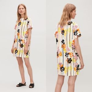 COS Abstract Floral Print Linen Blend Dress 6.